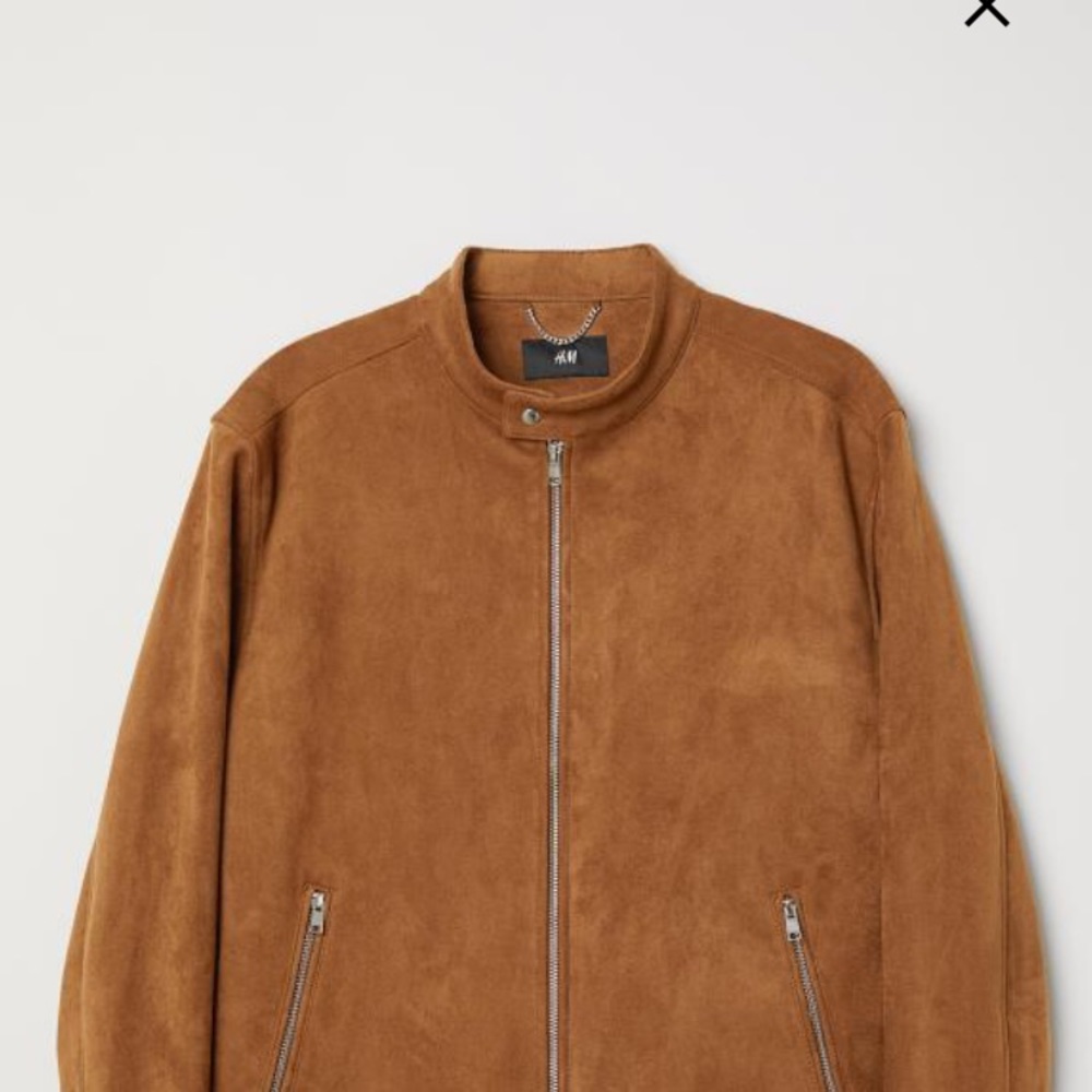 Faux suede men’s bomber jacket - Picture 2 of 6